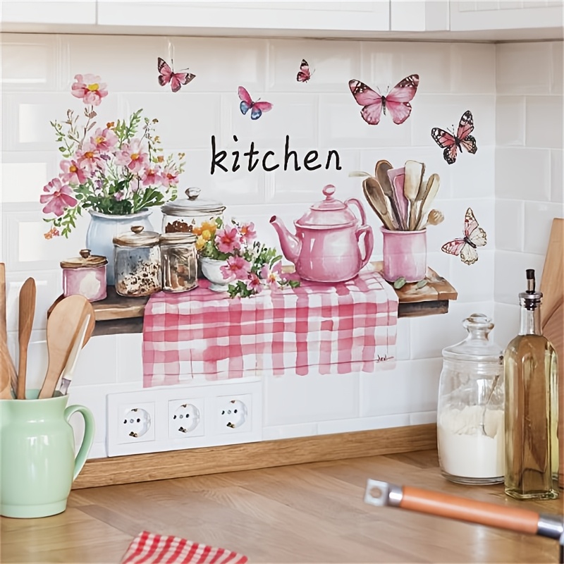 Floral Kitchen Wall Decals - Mixed Colors, Creative Dining & Home Decor Stickers, Tableware, Background Decoration
Floral Kitchen Wall Decals - Mixed Colors, Creative Dining & Home Decor Stickers, Tableware, Background Decoration