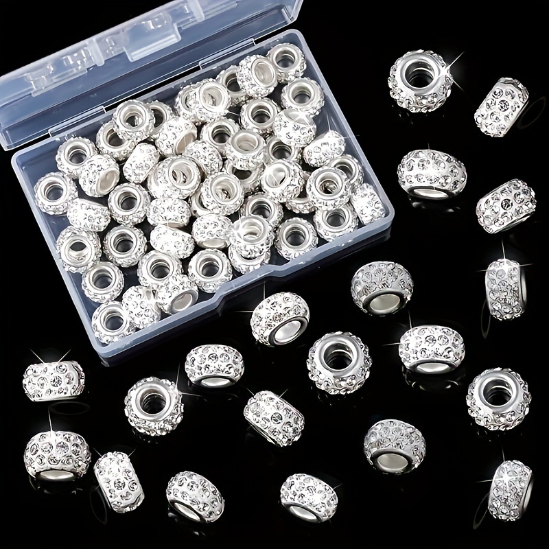 20pcs Rhinestone Large Hole Round Spacer Beads Charm Beads Diy Handmade Crafts Bracelet Snake Chain Necklace Jewelry Making Accessories 12mm
20pcs Rhinestone Large Hole Round Spacer Beads Charm Beads Diy Handmade Crafts Bracelet Snake Chain Necklace Jewelry Making Accessories 12mm
