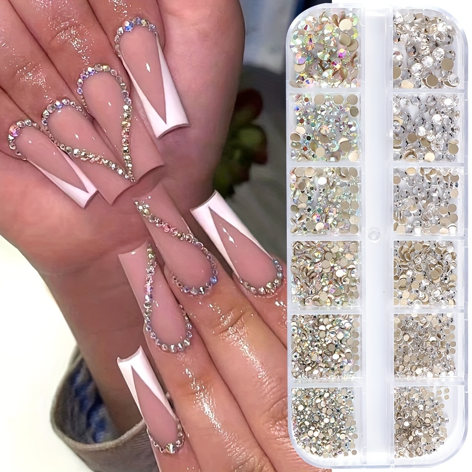 White Ab Nail Rhinestones Set Flatback Crystal Gems 3d Nail Art Charms Stones Decoration Manicure Diy
White Ab Nail Rhinestones Set Flatback Crystal Gems 3d Nail Art Charms Stones Decoration Manicure Diy