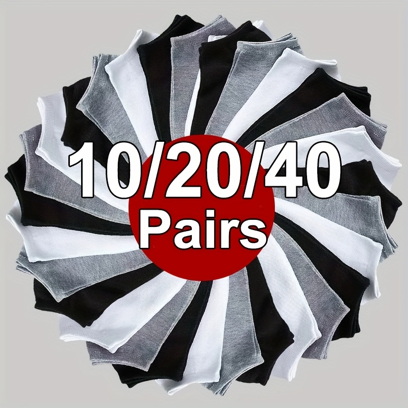 40/20/10 paires de chaussettes noires, blanches et grises pour hommes, décontractées, confortables et respirantes, chaussettes pour hommes toutes
40/20/10 paires de chaussettes noires, blanches et grises pour hommes, décontractées, confortables et respirantes, chaussettes pour hommes toutes