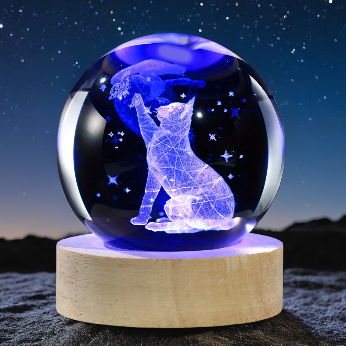 Cat Butterfly 3d Laser Engraved Crystal Ball Lamp, Usb Powered Rgb Light, Decorative Desk Ornament For Bedroom, Living Room, Office, Creative Birthday Gift Without Battery
Cat Butterfly 3d Laser Engraved Crystal Ball Lamp, Usb Powered Rgb Light, Decorative Desk Ornament For Bedroom, Living Room, Office, Creative Birthday Gift Without Battery