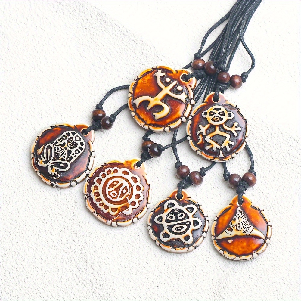 Handcrafted Resin Pendant Necklaces Set Of 6 - Adjustable Braided Necklace, Unisex, Charm Accessories For Work, Casual, And Holiday Wear
Handcrafted Resin Pendant Necklaces Set Of 6 - Adjustable Braided Necklace, Unisex, Charm Accessories For Work, Casual, And Holiday Wear