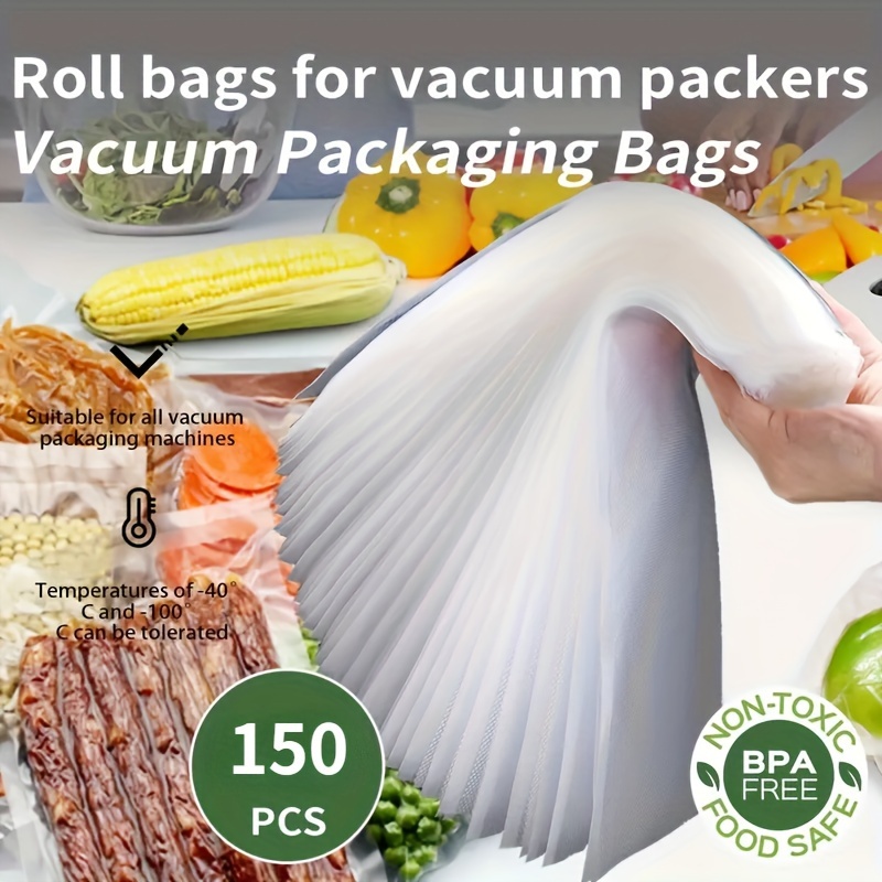 150pcs Premium Vacuum Sealing Bags | Airtight Food Preservation For Kitchen Storage | Transparent, Pe+pa Material | Rolls For Organization & Freshness Maintenance, Vacuum Storage Bags
150pcs Premium Vacuum Sealing Bags | Airtight Food Preservation For Kitchen Storage | Transparent, Pe+pa Material | Rolls For Organization & Freshness Maintenance, Vacuum Storage Bags