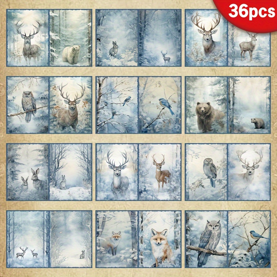 36 Sheets A5 Winter Paper, Forest Animals Scrapbooking Diy Paper, Handmade Greeting Cards, Packaging, Bullet Journals, Craft Supplies, Decoration, Gram Weight Per :
36 Sheets A5 Winter Paper, Forest Animals Scrapbooking Diy Paper, Handmade Greeting Cards, Packaging, Bullet Journals, Craft Supplies, Decoration, Gram Weight Per :