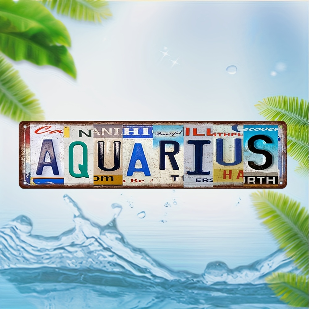 Aquarius" Vintage Aluminum Sign - 16x4" | Uv-printed, Metal Wall Art For Home, Bar, Cafe & Outdoor Decor
Aquarius" Vintage Aluminum Sign - 16x4" | Uv-printed, Metal Wall Art For Home, Bar, Cafe & Outdoor Decor