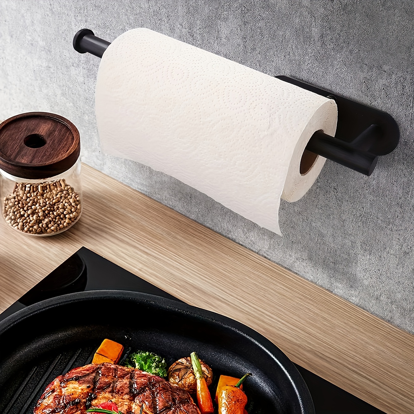 1pc Self-adhesive Paper Towel Holder - Wall Mounted, Iron Construction For Kitchen & Bathroom Storage
1pc Self-adhesive Paper Towel Holder - Wall Mounted, Iron Construction For Kitchen & Bathroom Storage