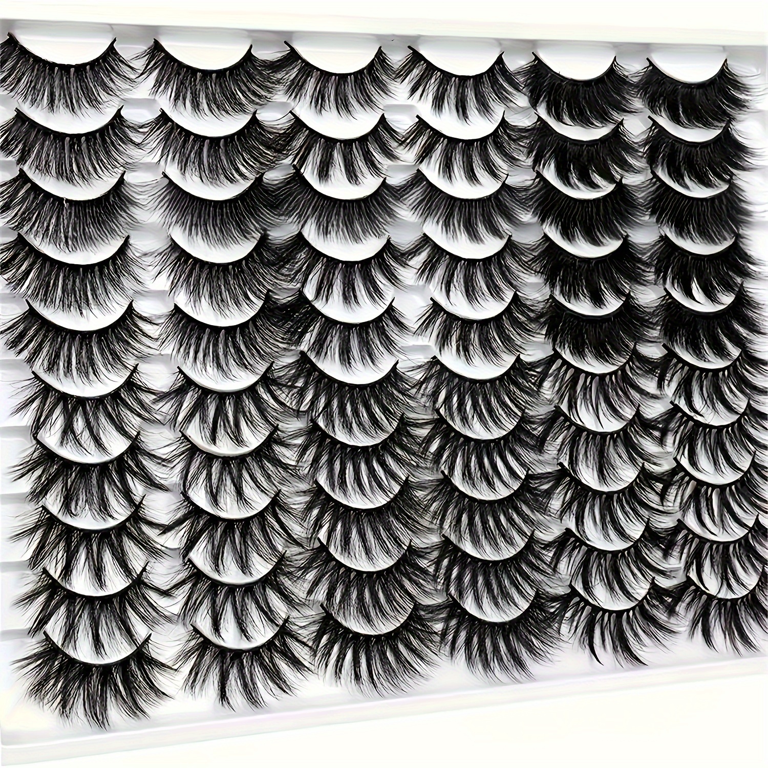 30 Pairs 3d Volume False Eyelashes Set, 20mm Long Lashes, 6 Styles , Formaldehyde-free, Lightweight & Soft Pair Lashes For Natural To Look
30 Pairs 3d Volume False Eyelashes Set, 20mm Long Lashes, 6 Styles , Formaldehyde-free, Lightweight & Soft Pair Lashes For Natural To Look