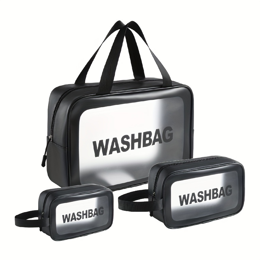 3pcs/set Transparent Clear Wash Bag, Waterproof Makeup Bag, Large Capacity Cosmetic Bag, Portable Travel Toiletry Bag, Pu Leather Makeup Cosmetic Organizer Storage Bag
3pcs/set Transparent Clear Wash Bag, Waterproof Makeup Bag, Large Capacity Cosmetic Bag, Portable Travel Toiletry Bag, Pu Leather Makeup Cosmetic Organizer Storage Bag