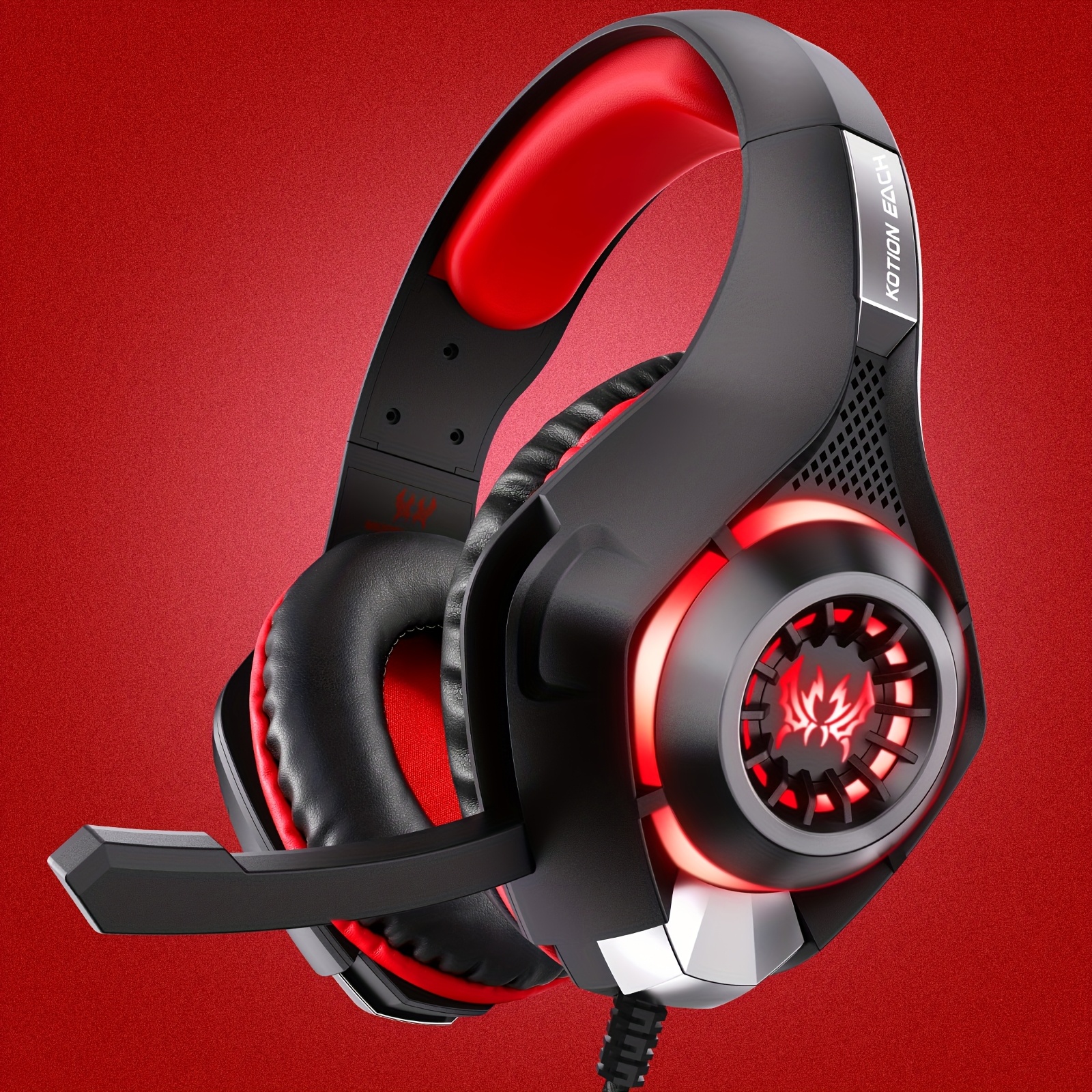 Kotion Each Over-ear Gaming Headset With Led Lights, Noise-canceling Mic, 3.5mm Jack For Pc, Ps5, Ps4, /s & More - Design, Surround Sound, -free Cable, Compatible With Laptops
Kotion Each Over-ear Gaming Headset With Led Lights, Noise-canceling Mic, 3.5mm Jack For Pc, Ps5, Ps4, /s & More - Design, Surround Sound, -free Cable, Compatible With Laptops
