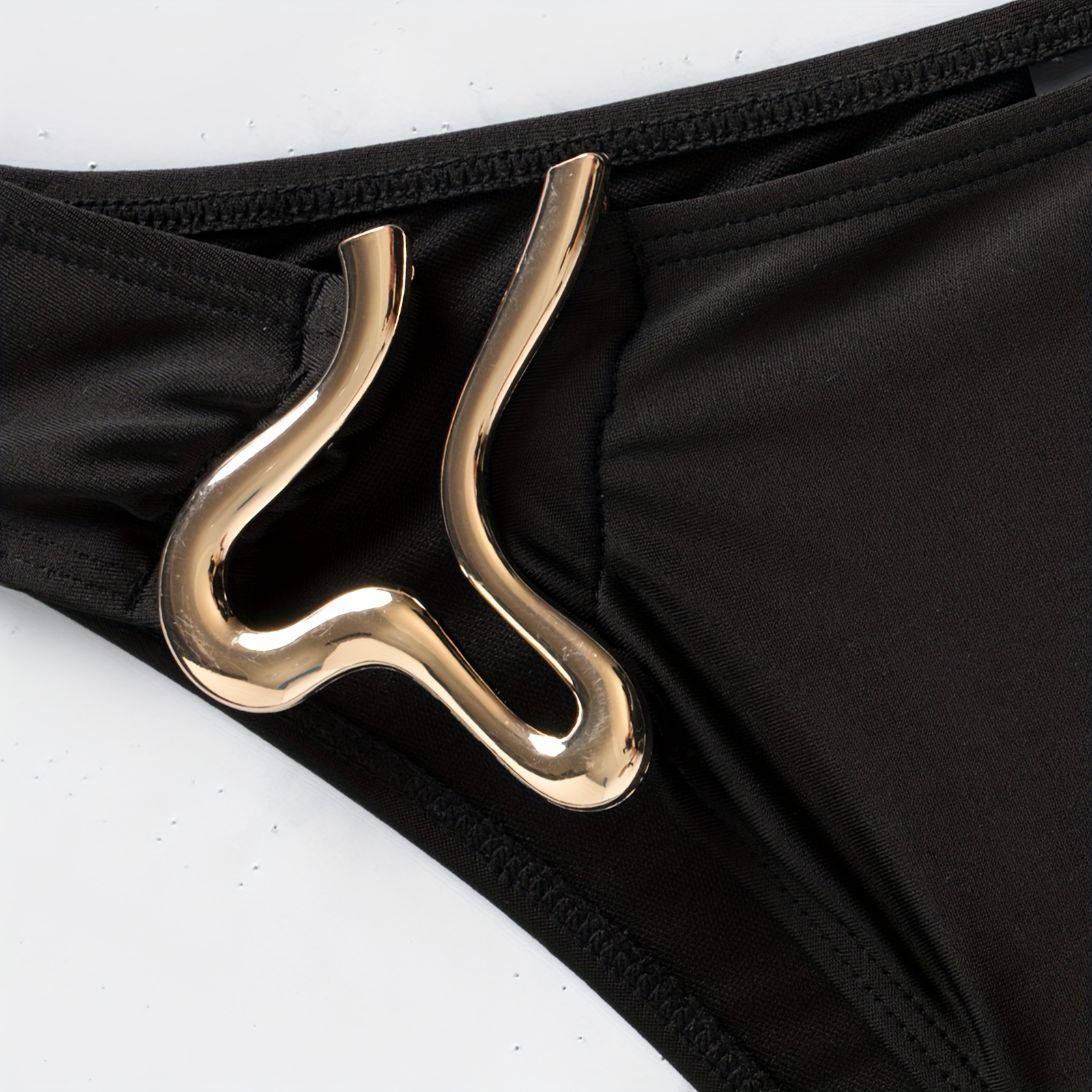 15e9c7b7 a405 4e9c a955 ec7907888447 2026 New Cross-Border European And American Sexy Fashion Metal Jewelry One-Shoulder Women'S Split Swimsuit