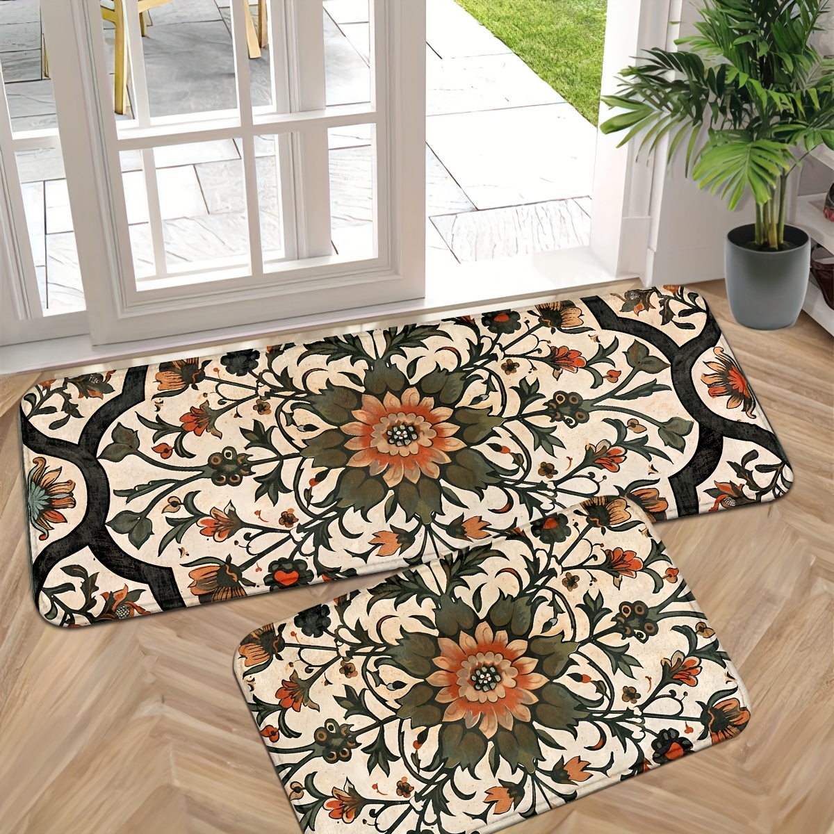 Elegant Floral Indoor Door Mats: Beautiful Patterns For Entryways - Machine Washable, Lightweight, Non-slip, And Waterproof - Perfect For Home Decoration
Elegant Floral Indoor Door Mats: Beautiful Patterns For Entryways - Machine Washable, Lightweight, Non-slip, And Waterproof - Perfect For Home Decoration