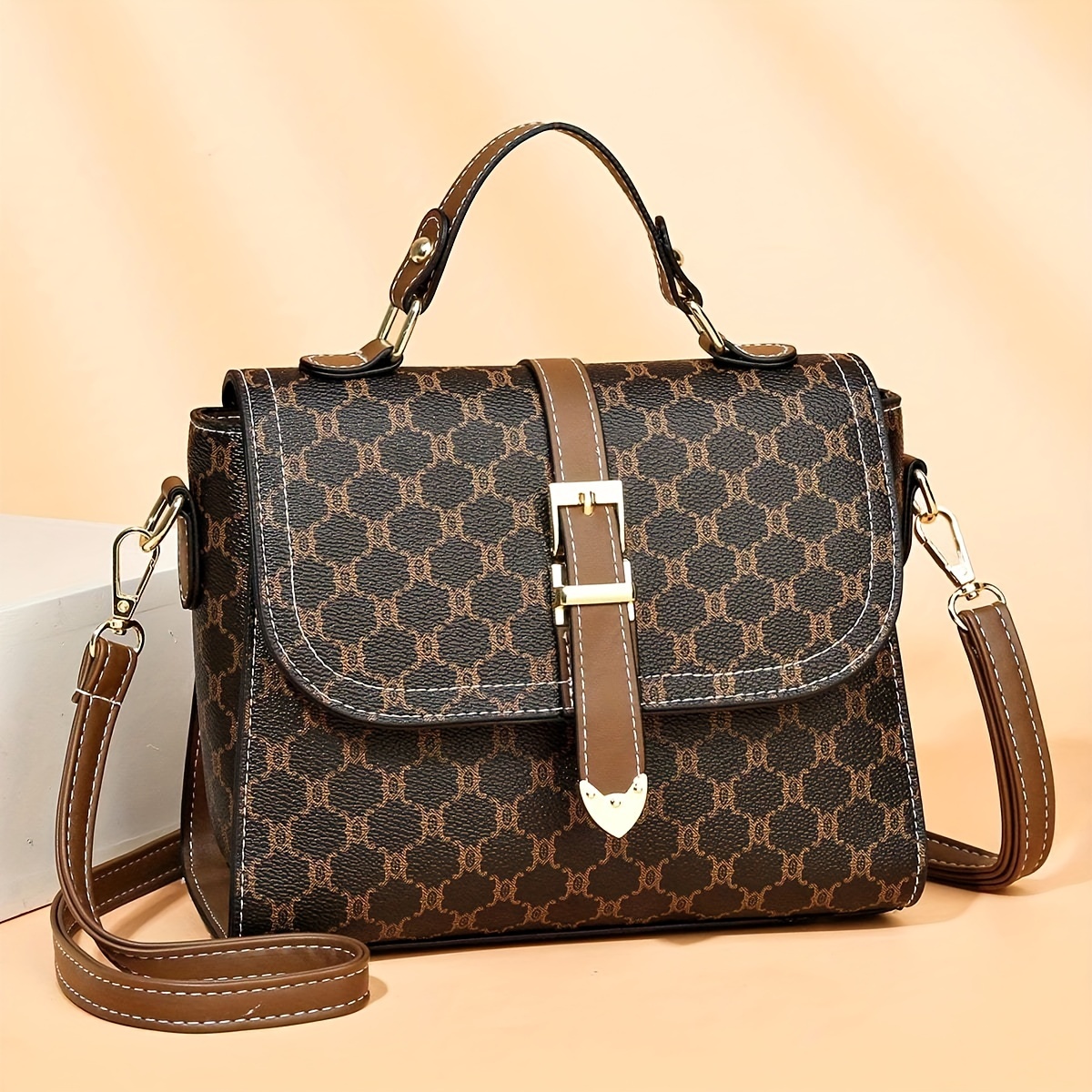 Women's Classic Retro Style Handbag, Vintage Pattern, Shoulder & Crossbody Bag, Elegant Purse For Middle-aged Ladies
Women's Classic Retro Style Handbag, Vintage Pattern, Shoulder & Crossbody Bag, Elegant Purse For Middle-aged Ladies