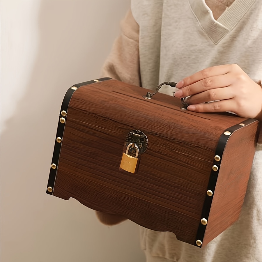 1pc Vintage Wooden With Lock - Large Capacity Decorative Storage Box,diy Crafts,jewelry Making Display & Packaging Supplies
1pc Vintage Wooden With Lock - Large Capacity Decorative Storage Box,diy Crafts,jewelry Making Display & Packaging Supplies