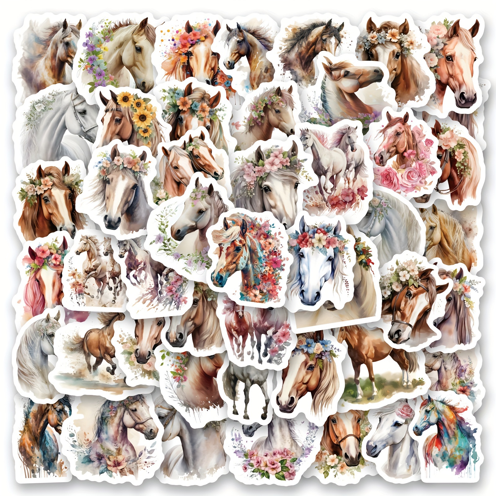 Zxirna 53pcs Floral Horse Vinyl Stickers - Aesthetic Animal And Flower Decals For Scrapbooking, Journaling, Laptops, Bumpers, Skateboards, Water Bottles, Phones, Cars - English Paper Labels
Zxirna 53pcs Floral Horse Vinyl Stickers - Aesthetic Animal And Flower Decals For Scrapbooking, Journaling, Laptops, Bumpers, Skateboards, Water Bottles, Phones, Cars - English Paper Labels