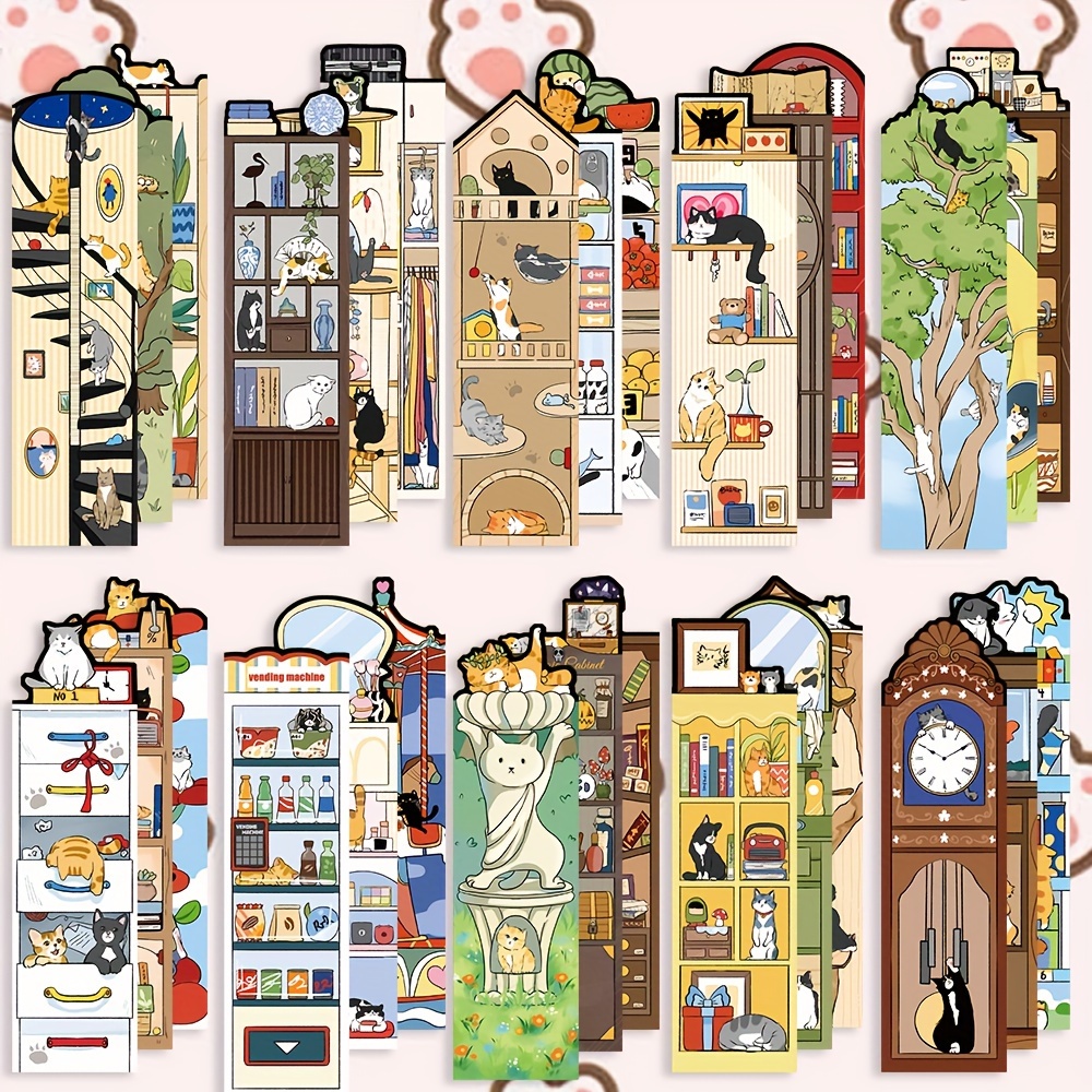 30pcs Cartoon Magic Cute Cat Kitten Bookstore Home Graffiti Bookmarks For Perfect Gift For Cat Lovers Book Fanatic Diy Stationery Reading Mark Cards Birthday Christmas Gift
30pcs Cartoon Magic Cute Cat Kitten Bookstore Home Graffiti Bookmarks For Perfect Gift For Cat Lovers Book Fanatic Diy Stationery Reading Mark Cards Birthday Christmas Gift