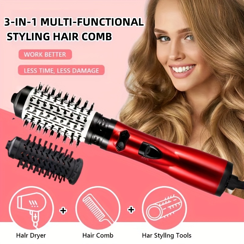 1pc Hot Air Comb, Rotating Automatic Curling Stick Straight Hair Comb, Curling Straight Hair Blow Hair 3 In One, Multifunctional Household Household Hair Cutting Styling Hot Air Comb
1pc Hot Air Comb, Rotating Automatic Curling Stick Straight Hair Comb, Curling Straight Hair Blow Hair 3 In One, Multifunctional Household Household Hair Cutting Styling Hot Air Comb