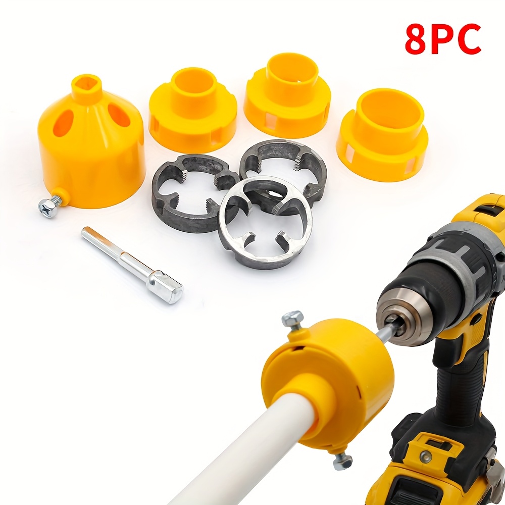 8pcs Set Of Electric Drill Type Water Pipe Threading Machine For Household Plastic Board Teeth, Electric Drill For Water Pipe Modification, And Electric Threading Machine Tool
8pcs Set Of Electric Drill Type Water Pipe Threading Machine For Household Plastic Board Teeth, Electric Drill For Water Pipe Modification, And Electric Threading Machine Tool