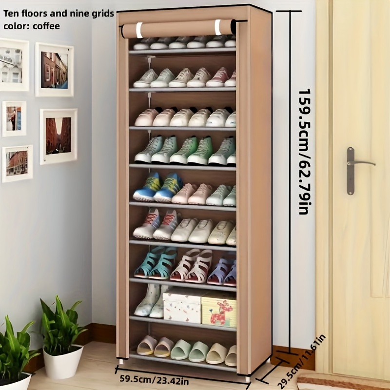 Multi-layer Free Standing Shoe Rack, Easy Assembly Large Capacity Shoe Organizer, Space-saving Metal Shoe Storage For Living Room, Floor Mount Shoe Cabinet For Home And Dorm Use
Multi-layer Free Standing Shoe Rack, Easy Assembly Large Capacity Shoe Organizer, Space-saving Metal Shoe Storage For Living Room, Floor Mount Shoe Cabinet For Home And Dorm Use