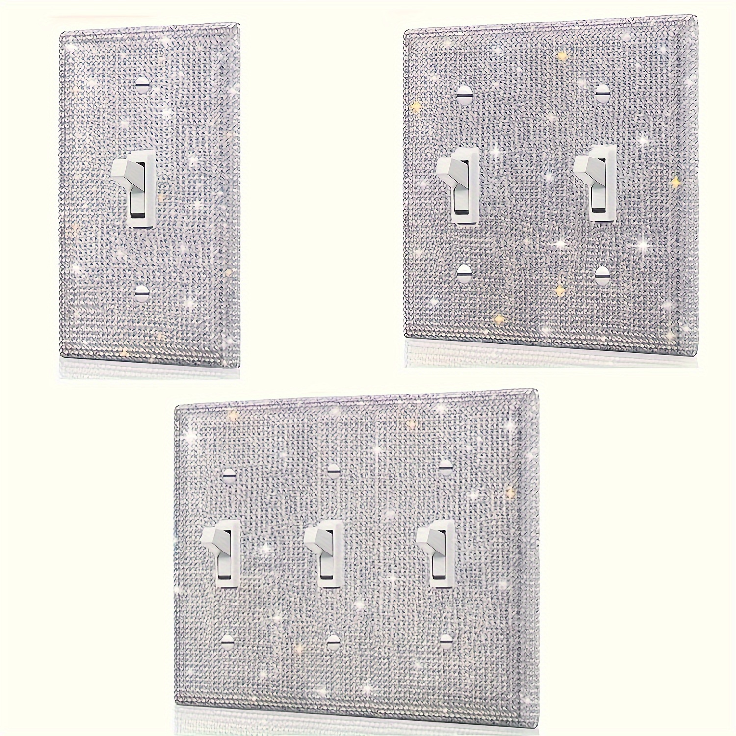 1pc Luxe Crystal Light Switch Cover, Screw-in Plastic Wall Plate Decor, Sparkling Toggle Switch Plate Covers, No Electricity Needed, Home Decor Accessories
1pc Luxe Crystal Light Switch Cover, Screw-in Plastic Wall Plate Decor, Sparkling Toggle Switch Plate Covers, No Electricity Needed, Home Decor Accessories