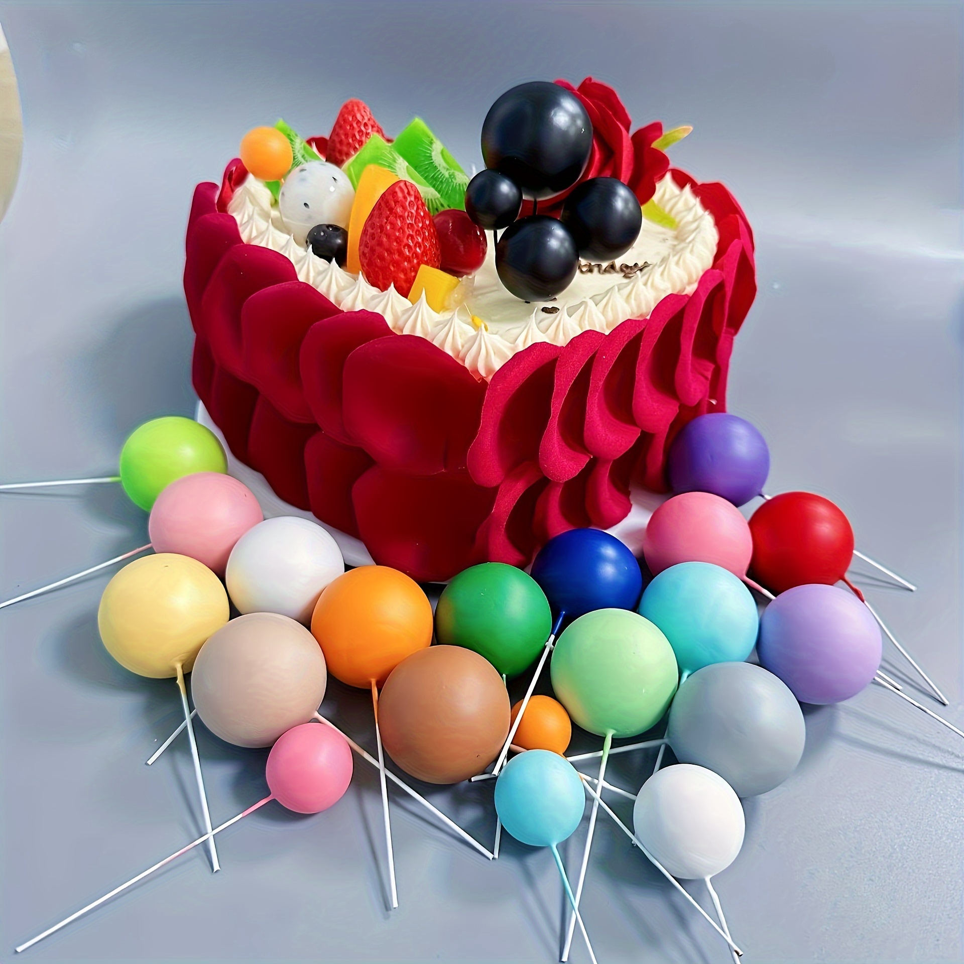 22-pack Macaron & Balls For Cake Decorating, Assorted Colors, No-feather, Non-electric, Battery-free, Christmas, Halloween, Thanksgiving, Valentine's Day, Harvest Celebrations, Diy Cake Embellishments
22-pack Macaron & Balls For Cake Decorating, Assorted Colors, No-feather, Non-electric, Battery-free, Christmas, Halloween, Thanksgiving, Valentine's Day, Harvest Celebrations, Diy Cake Embellishments