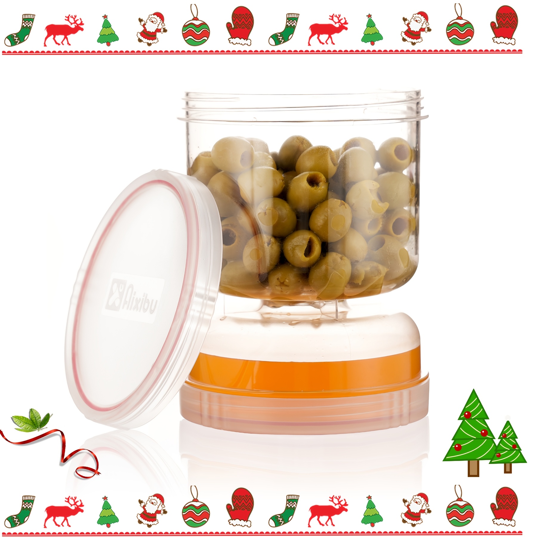 40oz Dishwasher-safe Pickle Jar With Strainer - Bpa-free, Food Grade Plastic, Multi- Kitchen Storage Container For Pickles & More - White
40oz Dishwasher-safe Pickle Jar With Strainer - Bpa-free, Food Grade Plastic, Multi- Kitchen Storage Container For Pickles & More - White
