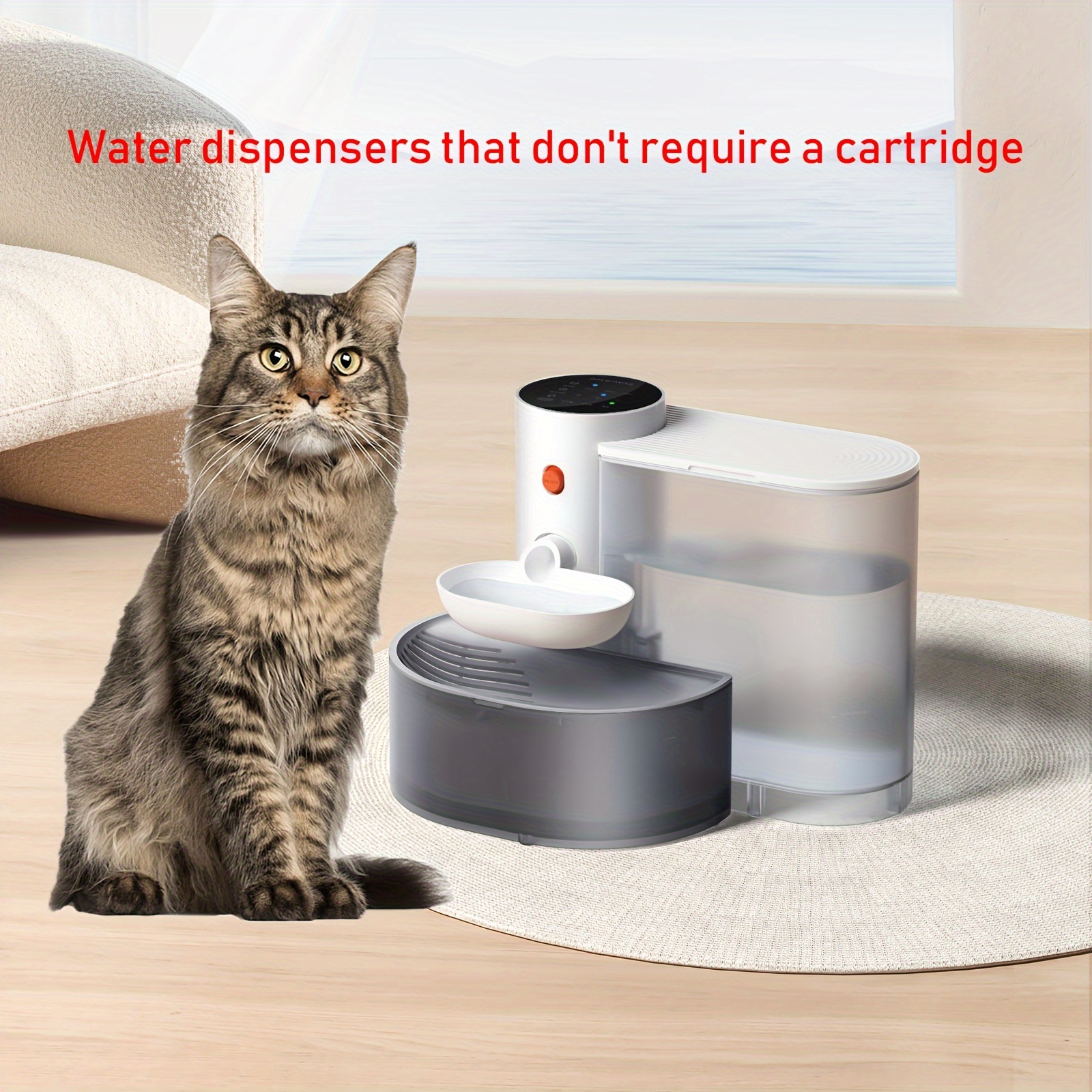 Rechargeable Cat Water Fountain, Non-cartridge Tilt-to-drink Dispensable Volume, Built-in 2000mah Lithium 18650 Battery, Usb Charging, Low Voltage Safe
Rechargeable Cat Water Fountain, Non-cartridge Tilt-to-drink Dispensable Volume, Built-in 2000mah Lithium 18650 Battery, Usb Charging, Low Voltage Safe