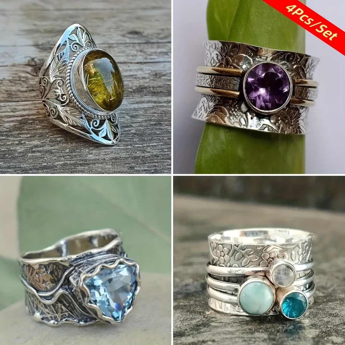 Vintage Bohemian Wide Face Handmade Men's And Women's Rings, Elegant And Fashionable Daily Accessories, And Gifts
Vintage Bohemian Wide Face Handmade Men's And Women's Rings, Elegant And Fashionable Daily Accessories, And Gifts