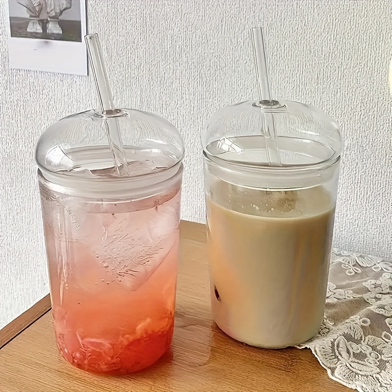 1pcs, Large Transparent Glass Cup With Lid, Creative Juice Milk Tea Glass Cup With Straw, Home Office Coffee Milk Cup Straw Cups, Holiday Birthday Party Gift, 500ml
1pcs, Large Transparent Glass Cup With Lid, Creative Juice Milk Tea Glass Cup With Straw, Home Office Coffee Milk Cup Straw Cups, Holiday Birthday Party Gift, 500ml