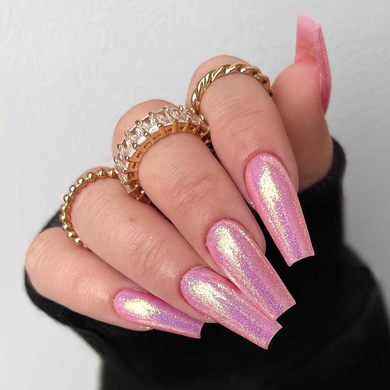 24pcs Glitter -on Nails Set - Long Coffin French Tips For Women & Girls, Sparkling Solid Color False Nails With Full Coverage, & Parties
24pcs Glitter -on Nails Set - Long Coffin French Tips For Women & Girls, Sparkling Solid Color False Nails With Full Coverage, & Parties
