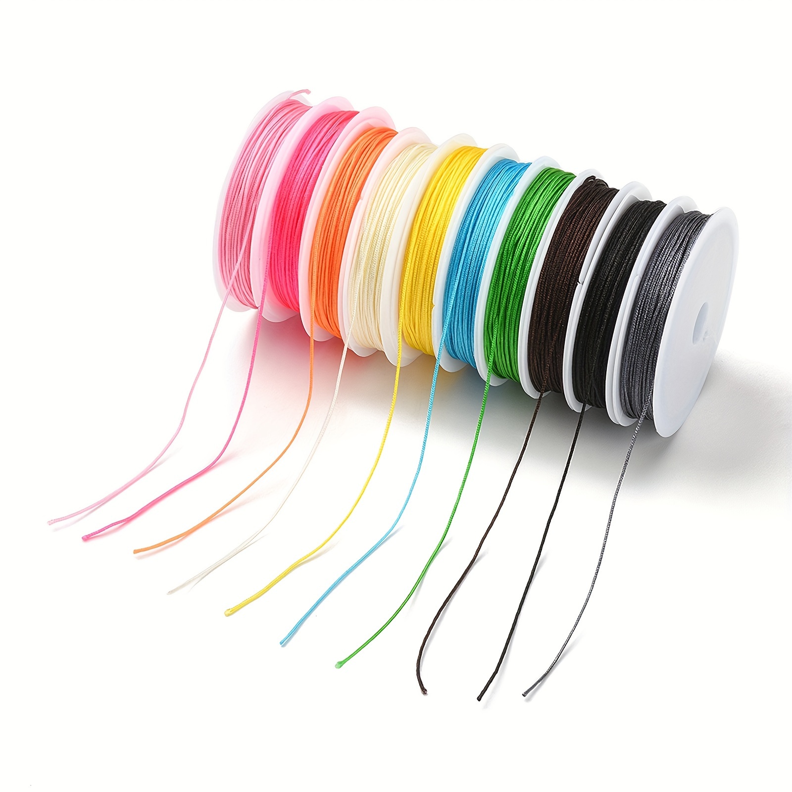10pcs Vibrant Colored Nylon Cord, 9.14m Each - Ideal For Making, Bracelets & Necklaces Crafting, And Non-elastic Material, Jewelry Making Supplies
10pcs Vibrant Colored Nylon Cord, 9.14m Each - Ideal For Making, Bracelets & Necklaces Crafting, And Non-elastic Material, Jewelry Making Supplies