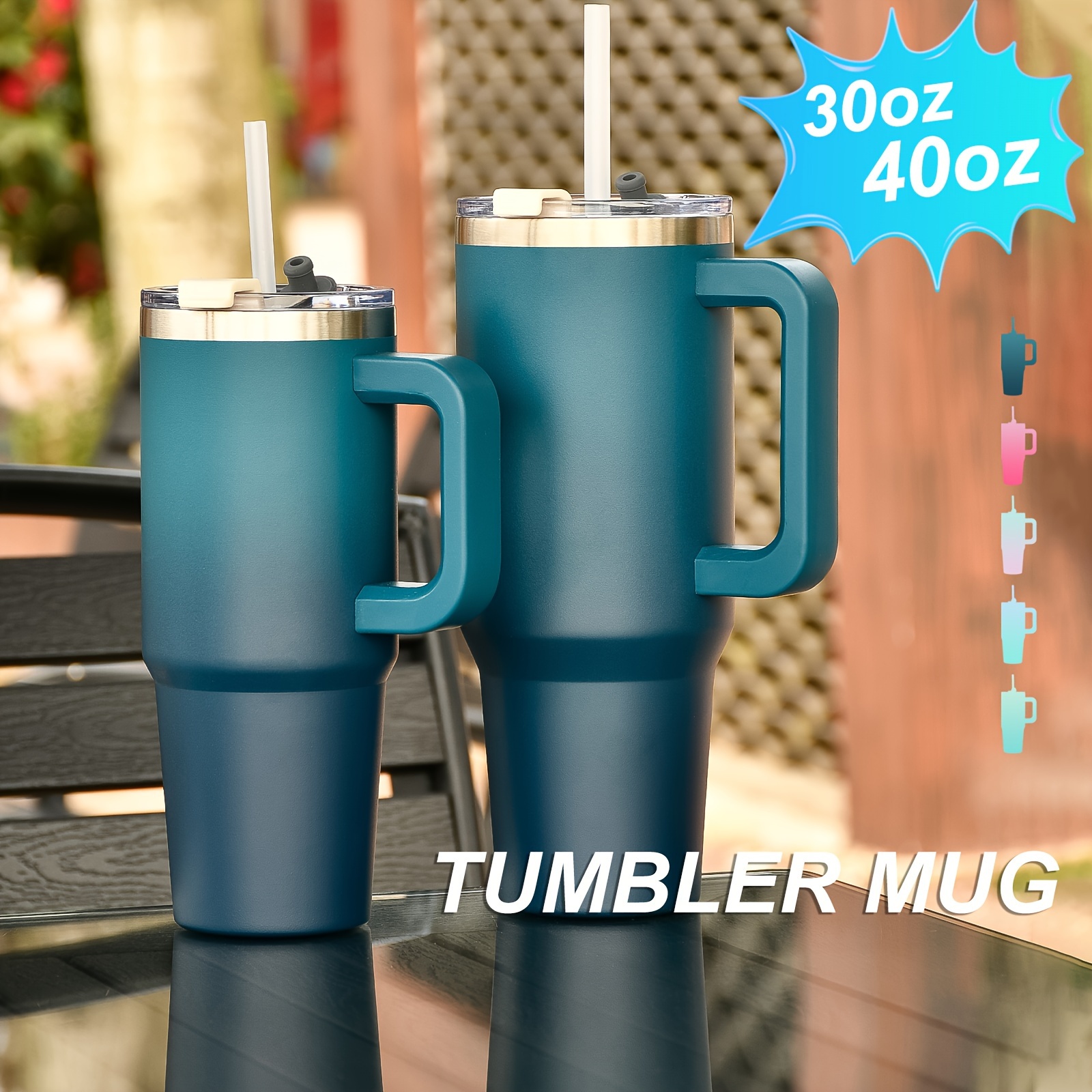 1pc Watersy 30oz/40oz Stainless Steel Double-layer With Handle - Vacuum Insulated Coffee Mug With Lid And Straw For Hot And Cold Beverages - Sports And Outdoor Water Bottles
1pc Watersy 30oz/40oz Stainless Steel Double-layer With Handle - Vacuum Insulated Coffee Mug With Lid And Straw For Hot And Cold Beverages - Sports And Outdoor Water Bottles