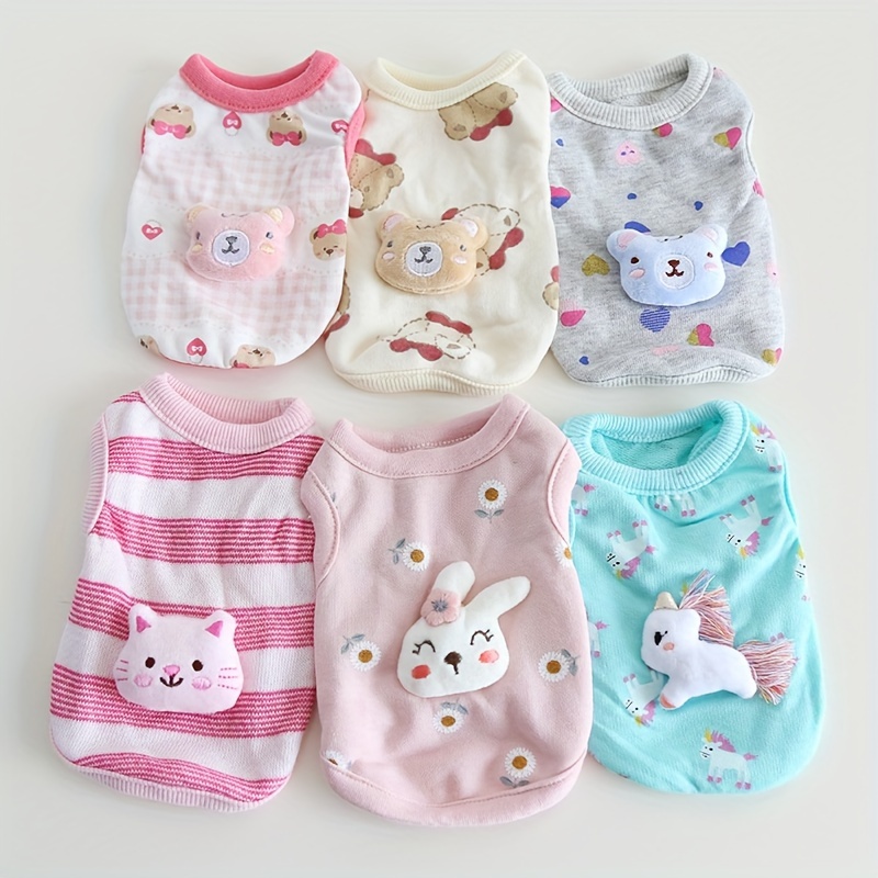 Cartoon Animal Print Pet Vest - Cozy Polyester , Machine Washable - Small To Medium - Random Color
Cartoon Animal Print Pet Vest - Cozy Polyester , Machine Washable - Small To Medium - Random Color