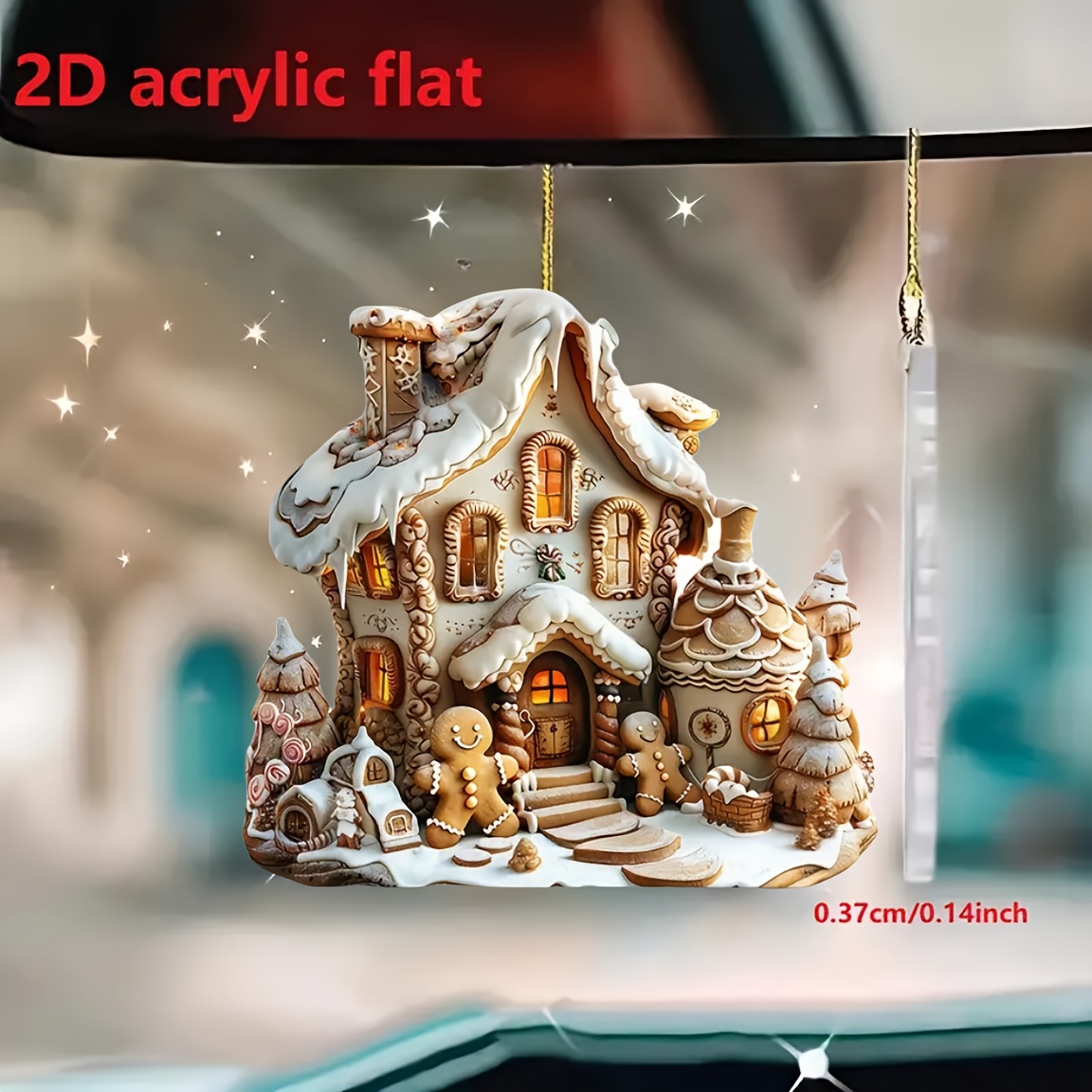 1pc Cute Acrylic Pendant - 2d Christmas Decor For Car Mirror, Interior, Keychain & Backpack, Gingerbread Christmas Decorations, Creative Decor, Hanging Decor, Home Decor
1pc Cute Acrylic Pendant - 2d Christmas Decor For Car Mirror, Interior, Keychain & Backpack, Gingerbread Christmas Decorations, Creative Decor, Hanging Decor, Home Decor