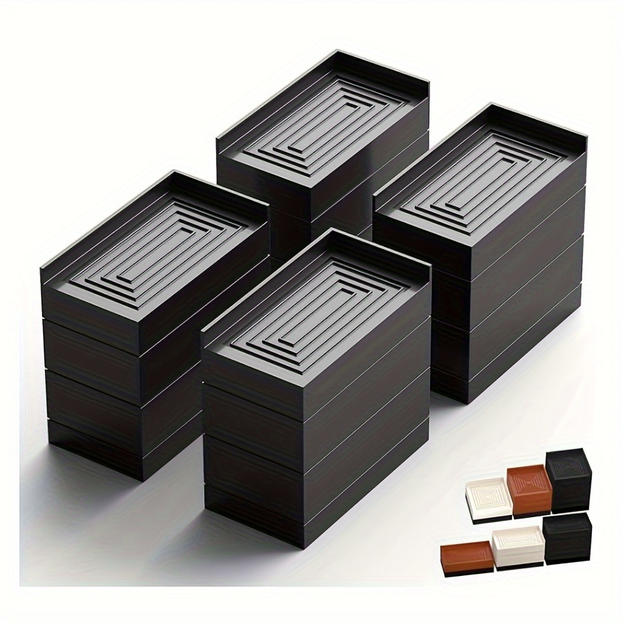 Furniture Risers, Bed/sofa/desk/table/chair Leg/fridge Lifts To 1.5, 3 And 4 In, Rectangle Adjustable Risers Blocks For Extenders, Heavy Duty Supports Up To 1300 Lbs, 4 In-black-rectangle
Furniture Risers, Bed/sofa/desk/table/chair Leg/fridge Lifts To 1.5, 3 And 4 In, Rectangle Adjustable Risers Blocks For Extenders, Heavy Duty Supports Up To 1300 Lbs, 4 In-black-rectangle