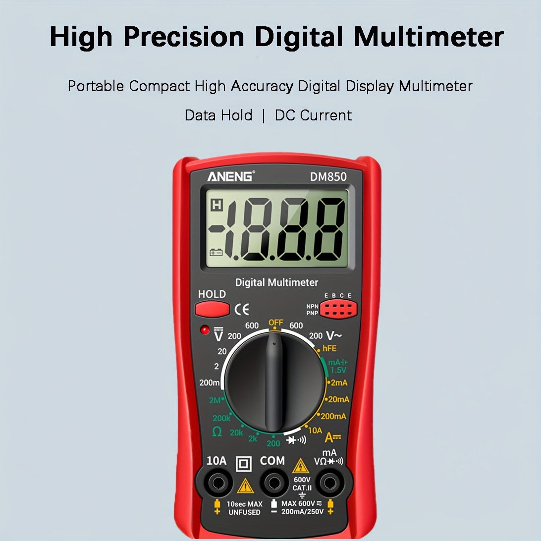 Automatic High-precision Professional Digital Multimeter, 4000 Counts, Automatic Ac/dc Voltage Tester Ohm Current Meter Detection Tool, Easy To Carry, And A Color Light Electric Pen Screwdriver
Automatic High-precision Professional Digital Multimeter, 4000 Counts, Automatic Ac/dc Voltage Tester Ohm Current Meter Detection Tool, Easy To Carry, And A Color Light Electric Pen Screwdriver