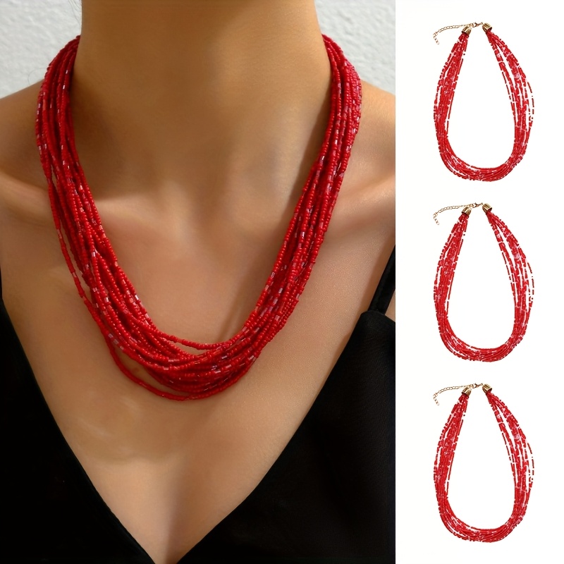 Fashion, -chic Bead Necklace For Women - Elegant Vintage Style, Perfect Valentine's Day Gift
Fashion, -chic Bead Necklace For Women - Elegant Vintage Style, Perfect Valentine's Day Gift