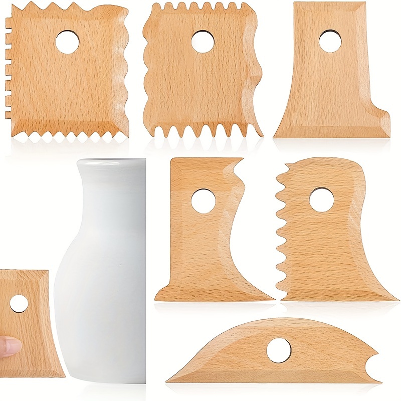 7pcs Pottery Tools Pottery Foot Shaper Tools Pottery Trimming Tools Pottery Profile Rib Bundle Foot Shaper For Pottery Ceramics For Carving Clay Molds Clay Ceramics, Beech Wood, Stylish Style
7pcs Pottery Tools Pottery Foot Shaper Tools Pottery Trimming Tools Pottery Profile Rib Bundle Foot Shaper For Pottery Ceramics For Carving Clay Molds Clay Ceramics, Beech Wood, Stylish Style
