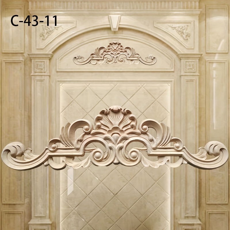 1pc Vintage-style Solid Wood Hollow-out Floral Applique - Unfinished, Diy Cabinets, Doors, Windows, Nightstands & Wall Decor, Diy Craft |floral Design|intricate Carving, Wood Appliques For Furniture
1pc Vintage-style Solid Wood Hollow-out Floral Applique - Unfinished, Diy Cabinets, Doors, Windows, Nightstands & Wall Decor, Diy Craft |floral Design|intricate Carving, Wood Appliques For Furniture