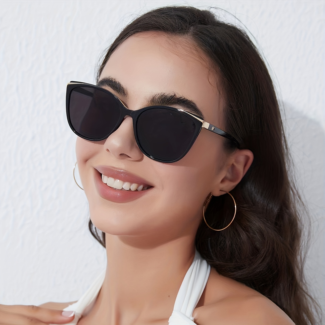 1pc Women' Cat Eye Large Frame Glasses, Sports Style Hiking Eyewear With Pc Lens, Metal , Plastic Frame, Decorative Cloth Included
1pc Women' Cat Eye Large Frame Glasses, Sports Style Hiking Eyewear With Pc Lens, Metal , Plastic Frame, Decorative Cloth Included
