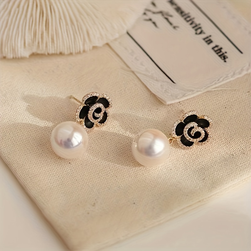 Elegant Flower & Pearl Stud Earrings - Weddings, & - Ideal Gift For Valentine's Day, Christmas, Halloween, Thanksgiving, New Year
Elegant Flower & Pearl Stud Earrings - Weddings, & - Ideal Gift For Valentine's Day, Christmas, Halloween, Thanksgiving, New Year
