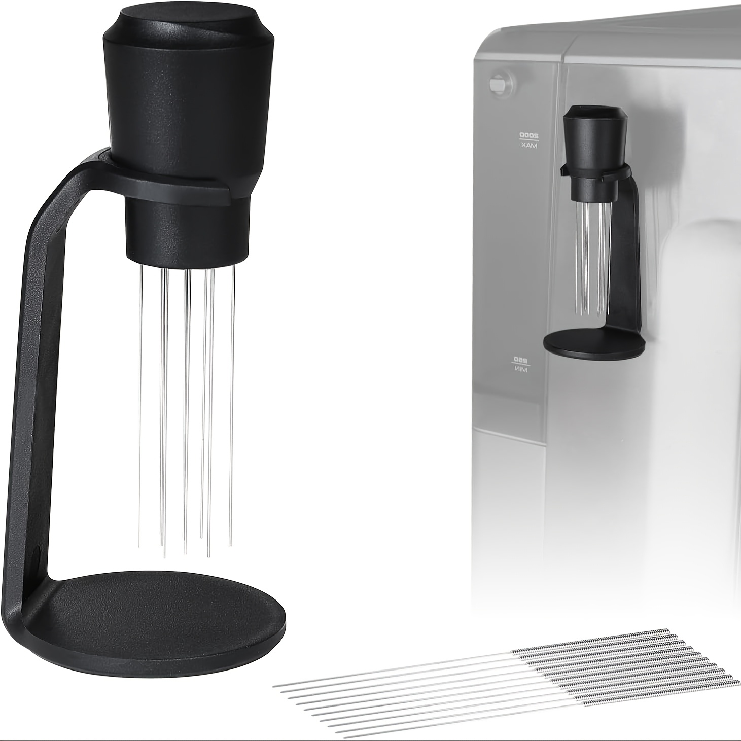 Stainless Steel Espresso Needle Distributor, 0.4mm Precision Stirrer, Food Contact Safe, Manual , No Electricity Required, Barista Tool For Coffee Machines
Stainless Steel Espresso Needle Distributor, 0.4mm Precision Stirrer, Food Contact Safe, Manual , No Electricity Required, Barista Tool For Coffee Machines