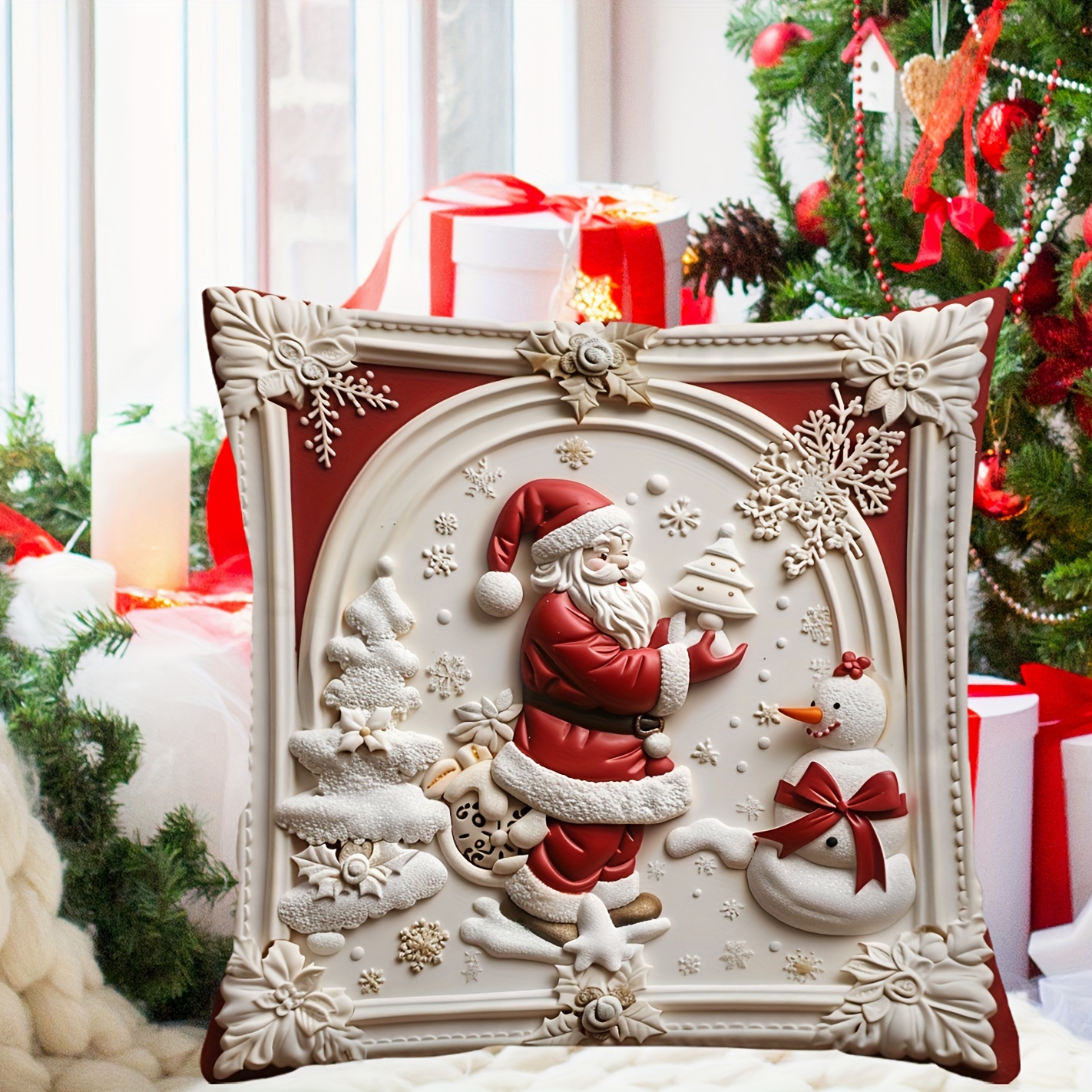Festive Christmas Pillow Cover: 17.7" X 17.7" Single-sided Printing, Suitable For Sofa, Living Room, Bedroom Home Decoration, No Pillow Insert
Festive Christmas Pillow Cover: 17.7" X 17.7" Single-sided Printing, Suitable For Sofa, Living Room, Bedroom Home Decoration, No Pillow Insert