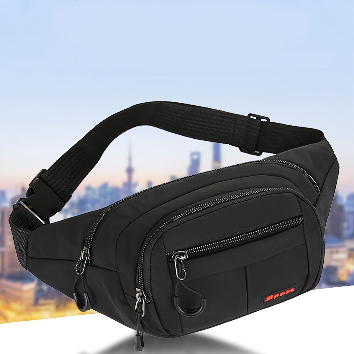 1pc Large Capacity Casual Fanny Pack, Portable Lightweight Durable Sports Waist Bag, Perfect For Outdoor Running, Cycling, Fitness
1pc Large Capacity Casual Fanny Pack, Portable Lightweight Durable Sports Waist Bag, Perfect For Outdoor Running, Cycling, Fitness