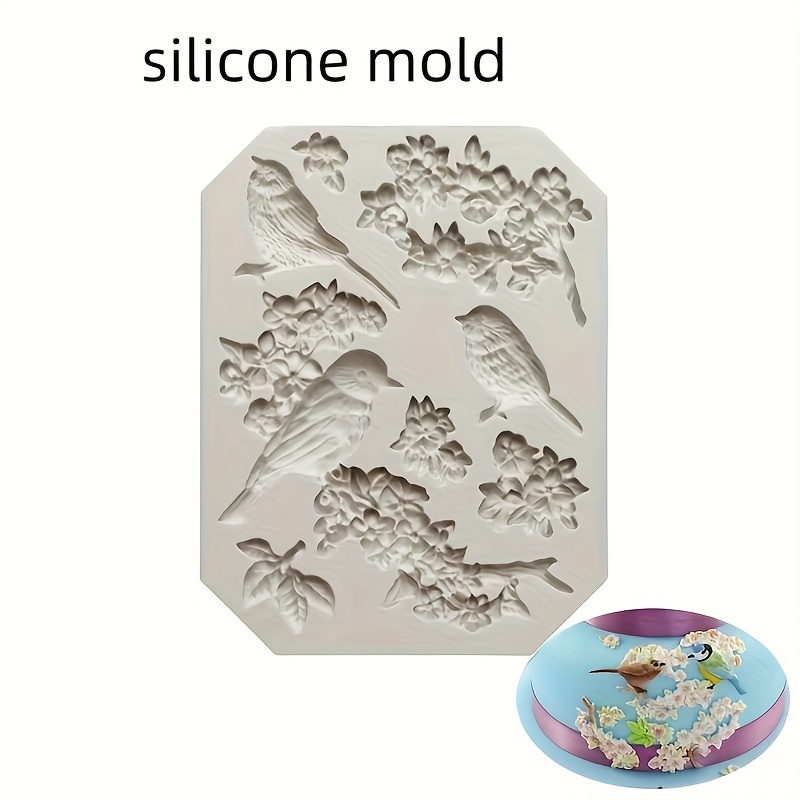 Silicone Bird And Blossom Branch Fondant Mold - Magpie Bird Shape Cupcake Topper, Cake Decoration, Chocolate Candy, And Clay Molding Tool
Silicone Bird And Blossom Branch Fondant Mold - Magpie Bird Shape Cupcake Topper, Cake Decoration, Chocolate Candy, And Clay Molding Tool