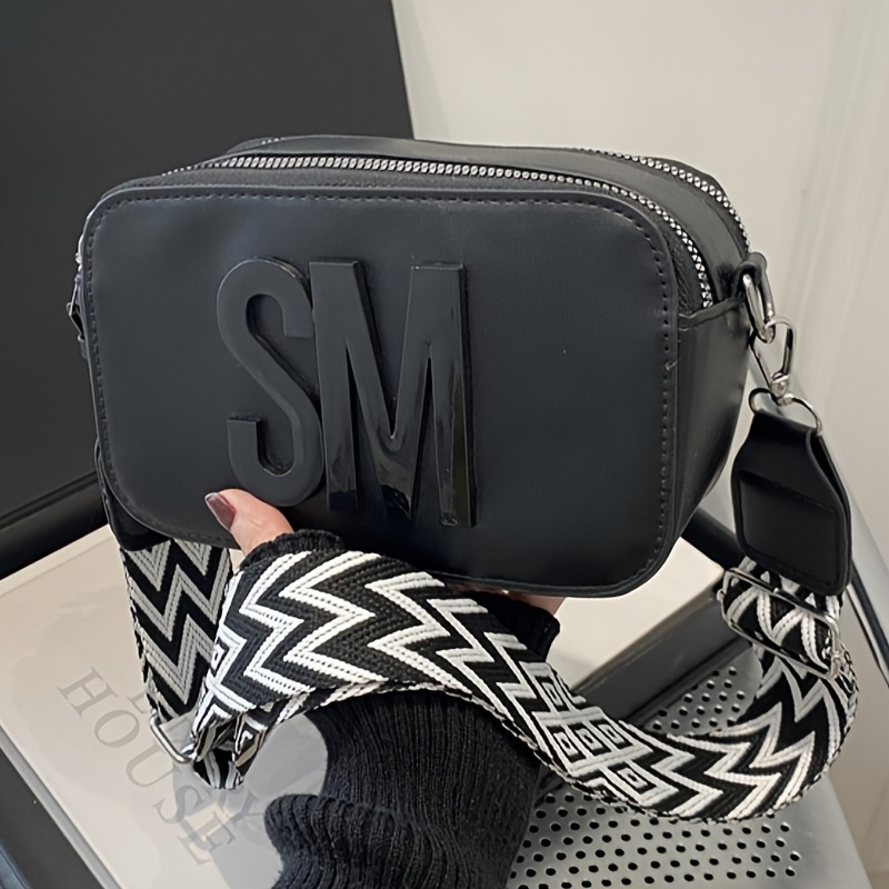 Chic Women's Mini Crossbody Camera Bag, Quilted Pattern, Solid Color With Zippered Closure, Polyester Lined, Adjustable Shoulder Strap, Letter Monogram Design, Small Camera Bag
Chic Women's Mini Crossbody Camera Bag, Quilted Pattern, Solid Color With Zippered Closure, Polyester Lined, Adjustable Shoulder Strap, Letter Monogram Design, Small Camera Bag