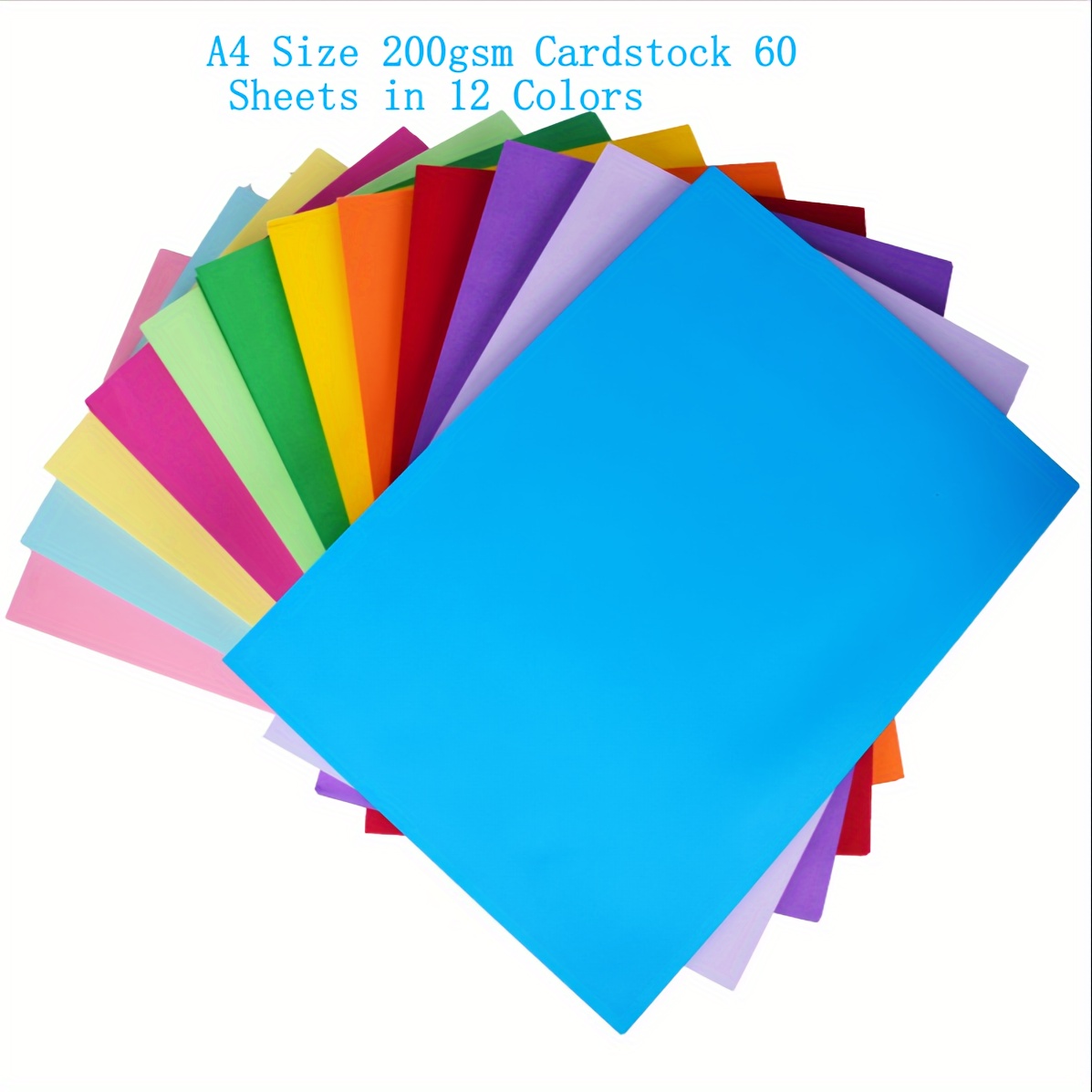 Vibrant 60-piece A4 Cardstock Set - Premium 200gsm Thick Paper In 12 Colors, Ideal For Scrapbooking, Card Making & Crafts Cardstock Paper Cardstock For Card Making
Vibrant 60-piece A4 Cardstock Set - Premium 200gsm Thick Paper In 12 Colors, Ideal For Scrapbooking, Card Making & Crafts Cardstock Paper Cardstock For Card Making