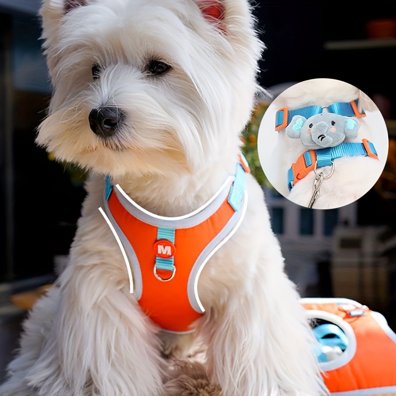 Adjustable Cartoon Elephant Dog Harness And Leash Set - Vest For Small To Medium Breeds, Polyester
Adjustable Cartoon Elephant Dog Harness And Leash Set - Vest For Small To Medium Breeds, Polyester