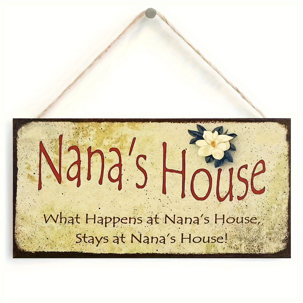 1pc A Funny And Unforgettable Gift For Nana: 'what Happened To The Grandma's House, Stay In The Grandma's House! Decorative Hanging.
1pc A Funny And Unforgettable Gift For Nana: 'what Happened To The Grandma's House, Stay In The Grandma's House! Decorative Hanging.