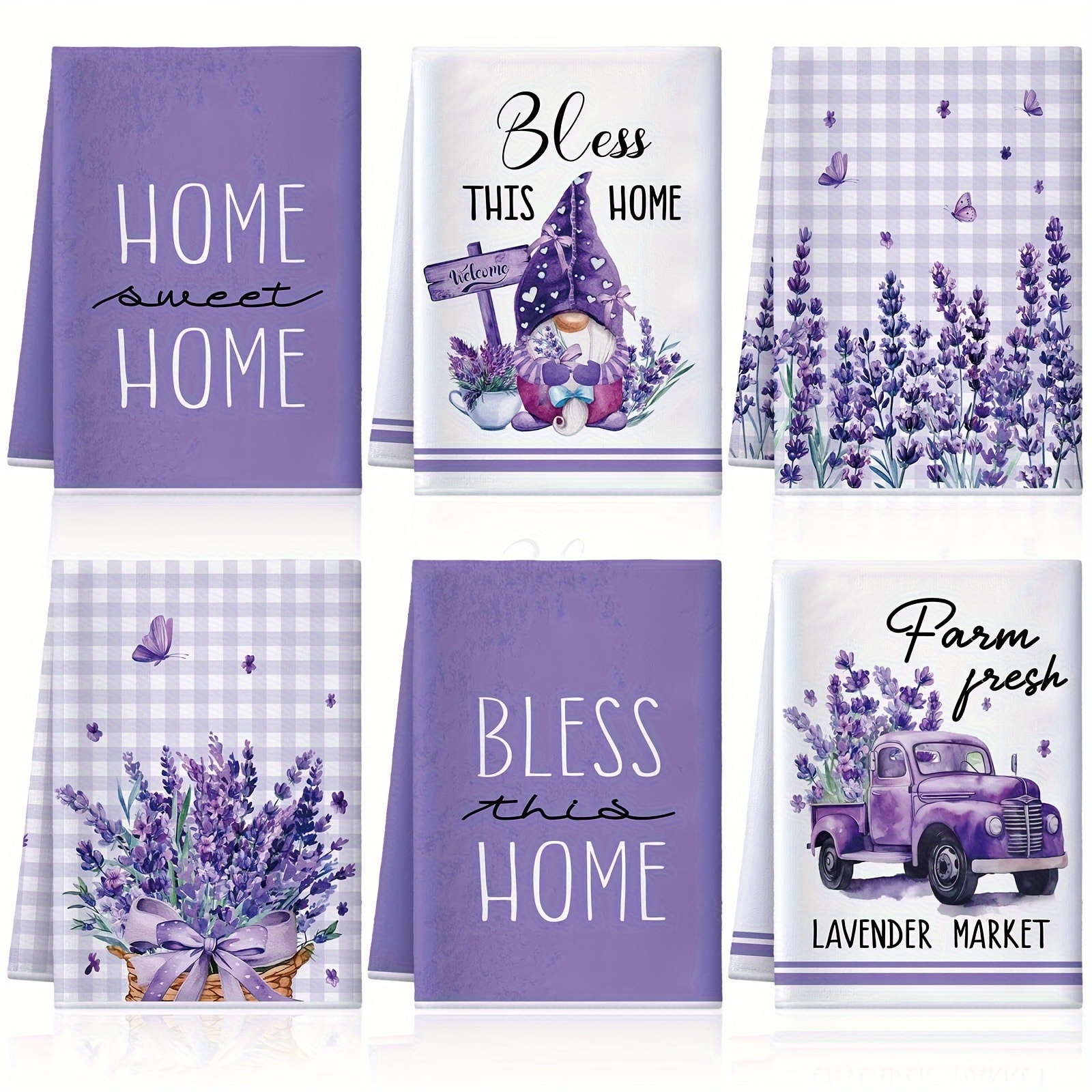 4/6pcs Lavender Kitchen Towel Set, Dish Towel, Fun Farmhouse Country Style Bathroom Hand Towel, Used As Holiday Bathroom Gift, 24 X 16 Inch Purple, Lavender
4/6pcs Lavender Kitchen Towel Set, Dish Towel, Fun Farmhouse Country Style Bathroom Hand Towel, Used As Holiday Bathroom Gift, 24 X 16 Inch Purple, Lavender