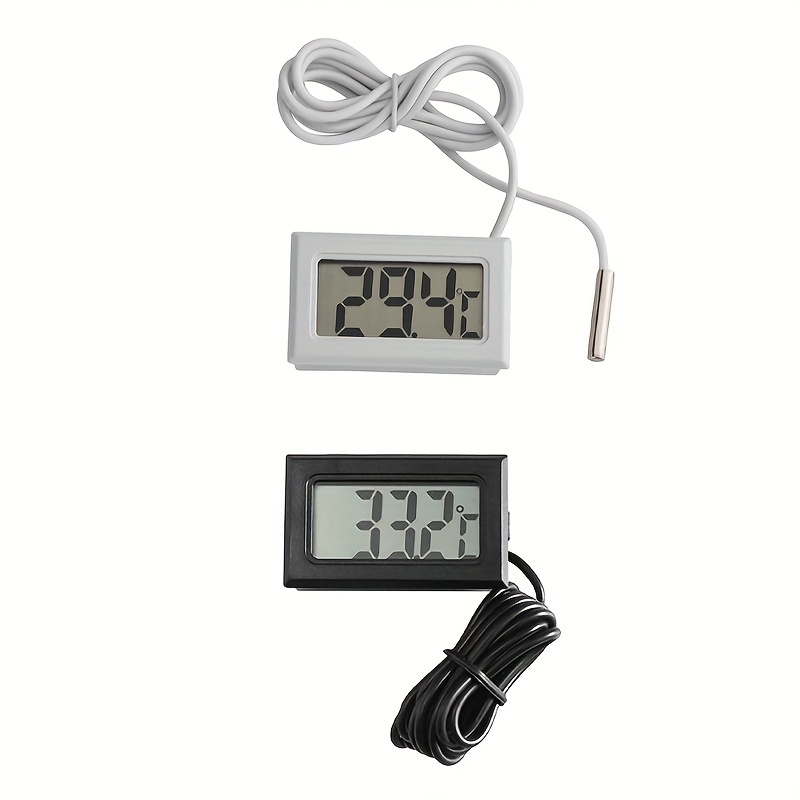 2pcs Electronic Temperature Sensor With Probe Digital Display For High-precision Fish Tank Breeding, Refrigerator Thermometer
2pcs Electronic Temperature Sensor With Probe Digital Display For High-precision Fish Tank Breeding, Refrigerator Thermometer
